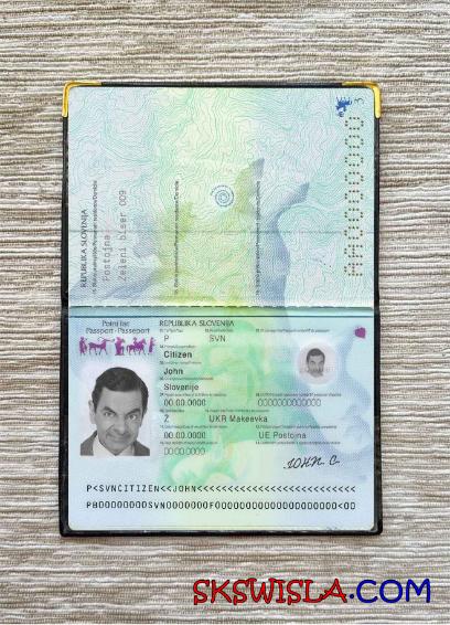 Słowenia zdjęcie do paszportu pliki PSD, skan i fotografowany obraz